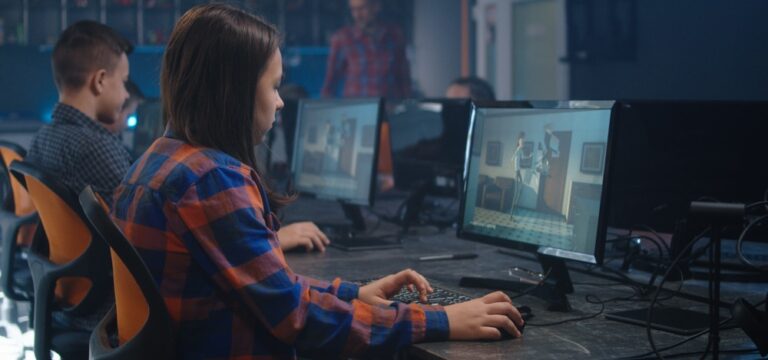 Medium,Shot,Of,A,Girl,Learning,3d,Design,With,An